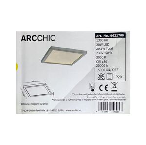 Arcchio Arcchio - LED Stmievateľné stropné svietidlo SOLVIE LED/20W/230V