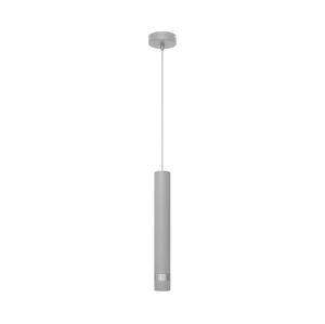 LED Luster na lanku TUBA 1xGU10/6,5W/230V šedá/matný chróm