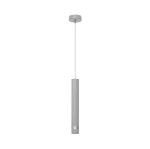 LED Luster na lanku TUBA 1xGU10/6,5W/230V šedá/lesklý chróm