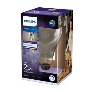 Philips LED Stmievateľná žiarovka SMOKY VINTAGE Philips A160 E27/6,5W/230V 4000K