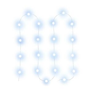 LED Vianočná reťaz 20xLED/2xAA 2,3m studená biela