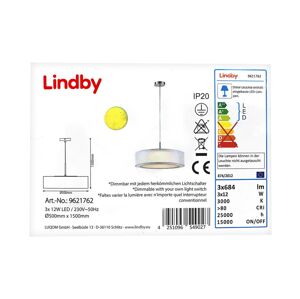Lindby Lindby - LED Stmievateľný luster na lanku AMON 3xLED/12W/230V