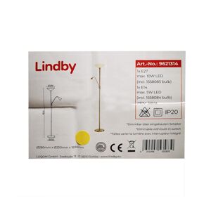 Lindby Lindby - Stojacia lampa JOST 1xE27/10W/230V + 1xE14/5W