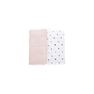 Motherhood MOTHERHOOD - Prikrývka mušelínová 2ks Pink Squares 100x120 cm