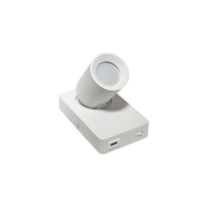 Nástenné bodové svietidlo TAFT 1xGU10/30W/230V USB biela