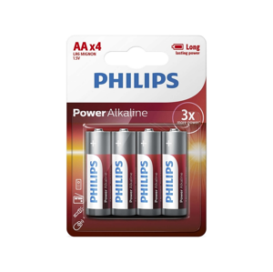 Philips Philips LR6P4B/10 - 4 ks Alkalická batéria AA POWER ALKALINE 1,5V