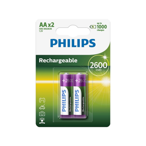 Philips Philips R6B2A260/10 - 2 ks Nabíjacie batérie AA MULTILIFE NiMH/1,2V/2600 mAh