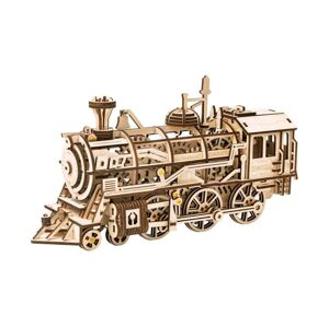 RoboTime RoboTime - 3D drevenené mechanické puzzle Parní lokomotiva