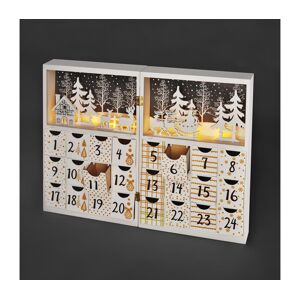 1V244 - LED Adventný kalendár LED/2xAAA drevo