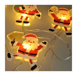 1V251 - LED Vianočná reťaz s prísavkami 6xLED/2xAA 1,2m teplá biela santa