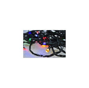LED venkovní vánoční řetěz 100 LED 10m přívod 3m 8 funkcí časovač IP44 vícebarevný 1V101-M
