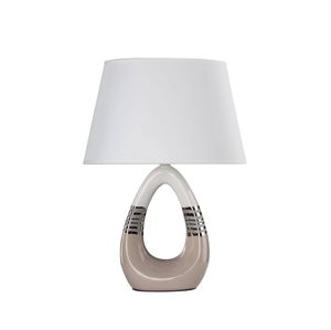 Stolná lampa ROMANO 1xE27/60W/230V biela/béžová