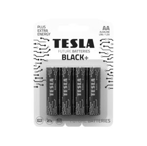 Tesla Batteries Tesla Batteries - 4 ks Alkalická batéria AA BLACK+ 1,5V